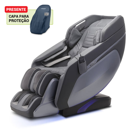 [MÊS DAS MÃES] Poltrona de Massagem Genesis Cinza - Frete Grátis + Capa de Brinde