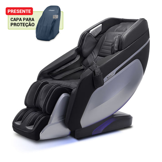 [MÊS DAS MÃES] Poltrona de Massagem Genesis Preta - Frete Grátis + Capa de Brinde