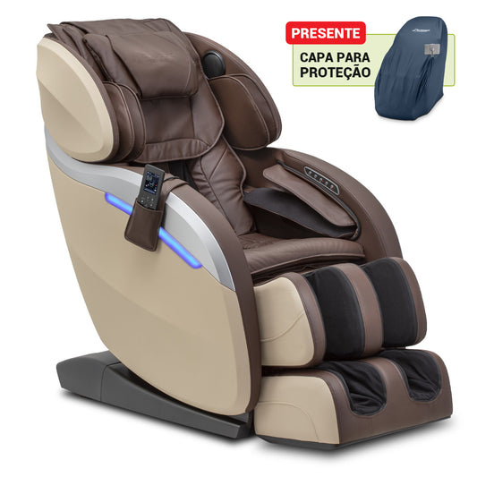[MÊS DAS MÃES] Poltrona de Massagem Paradise Bege - Frete Grátis + Capa de Brinde